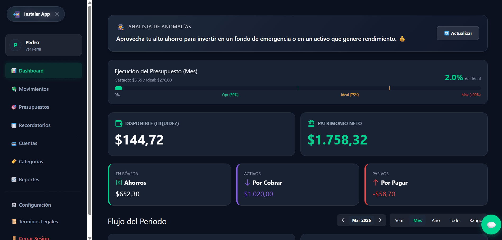 Prospera Desktop Dashboard
